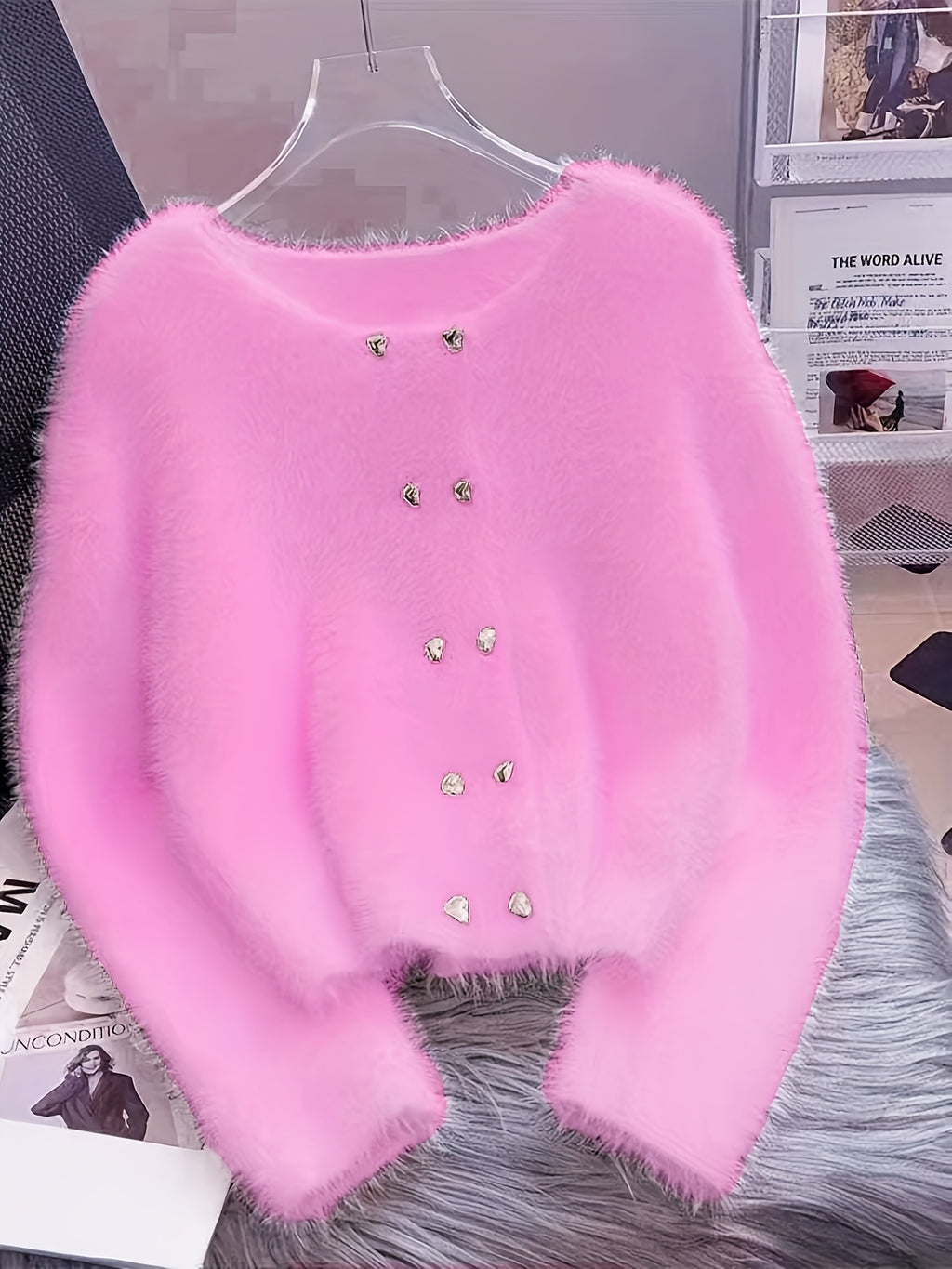 LUMMÉRAS Faux Mink Soft Knit Sweater