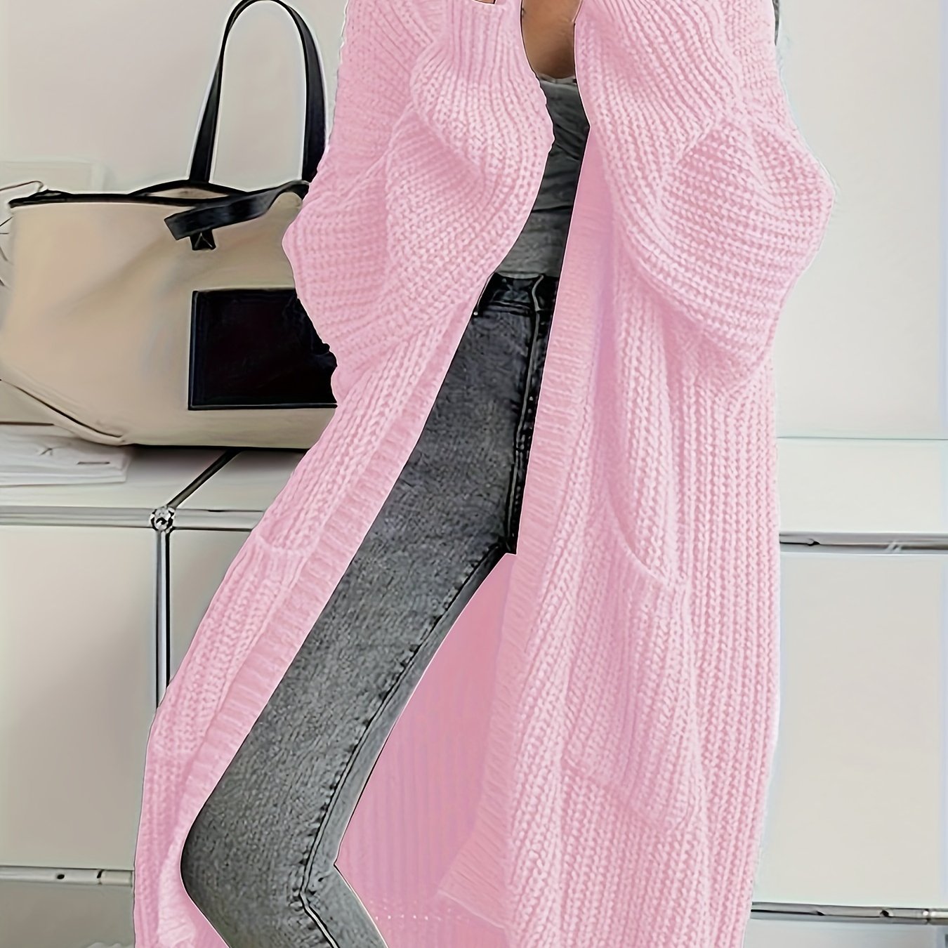 LUMMÉRAS Long Knit Open Cardigan
