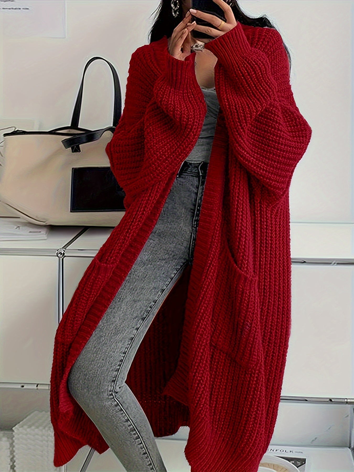 LUMMÉRAS Long Knit Open Cardigan