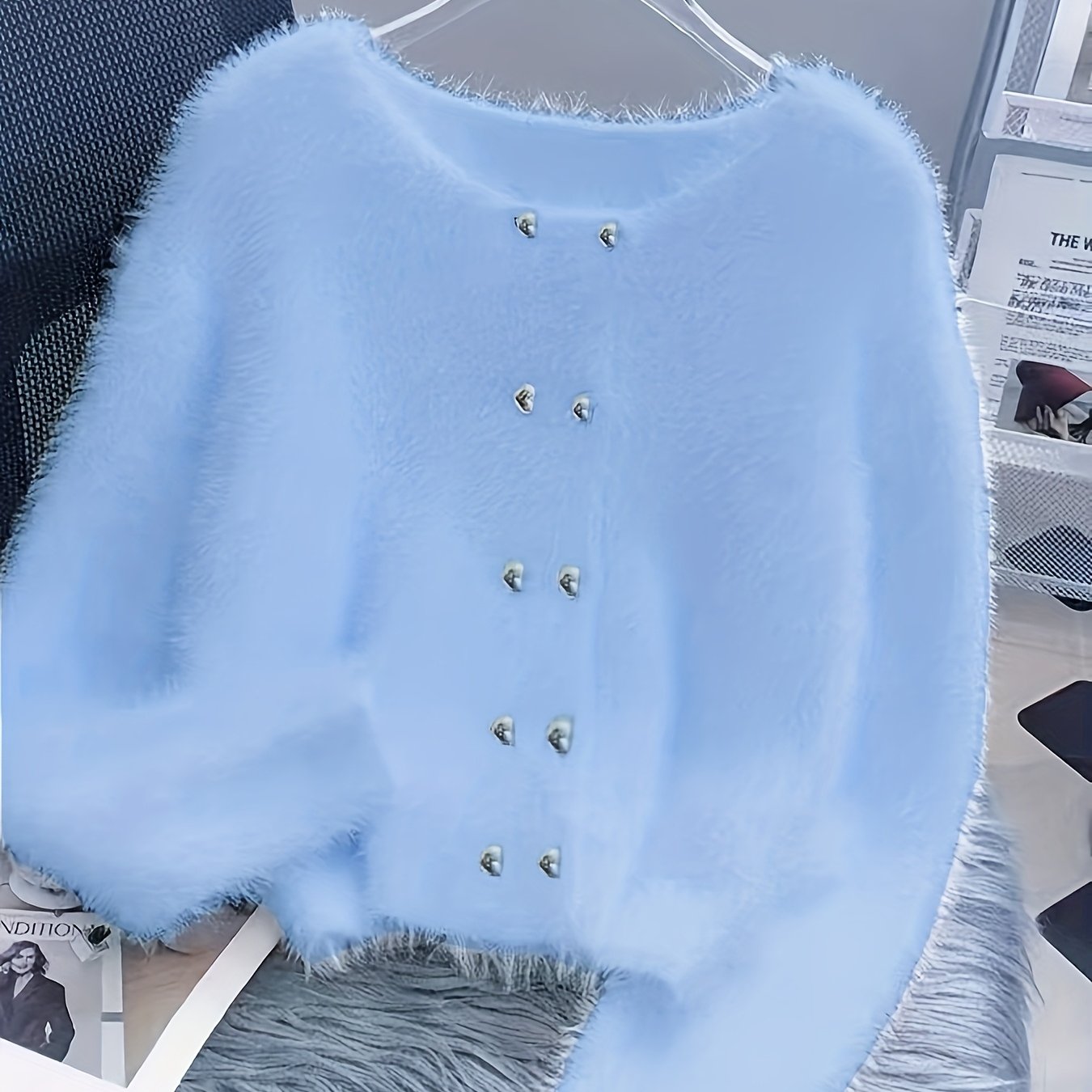 LUMMÉRAS Faux Mink Soft Knit Sweater