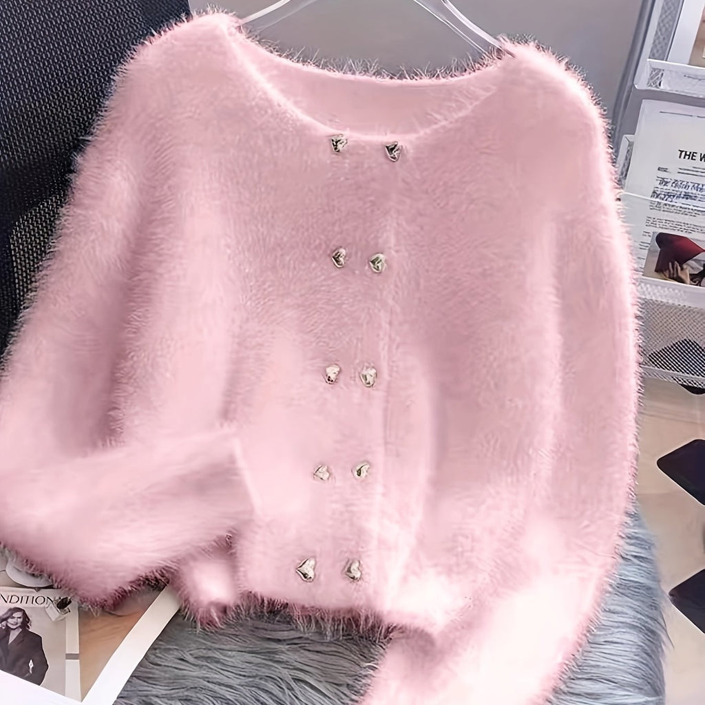 LUMMÉRAS Faux Mink Soft Knit Sweater