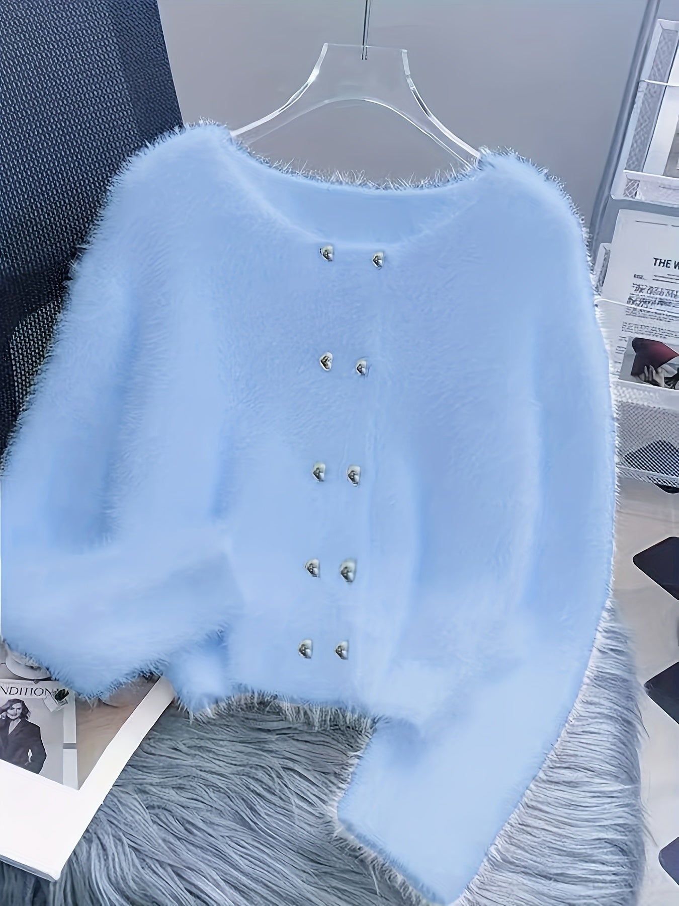 LUMMÉRAS Faux Mink Soft Knit Sweater