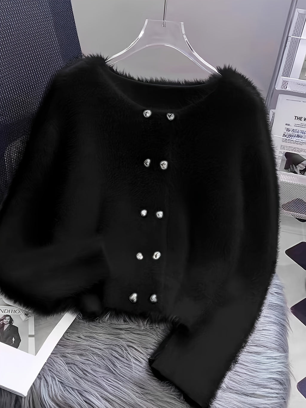 LUMMÉRAS Faux Mink Soft Knit Sweater