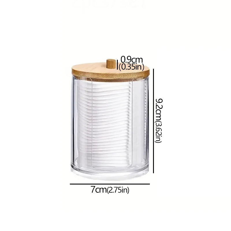 LUMMÉRAS Acryl Organizer Pot met Bamboe Deksel