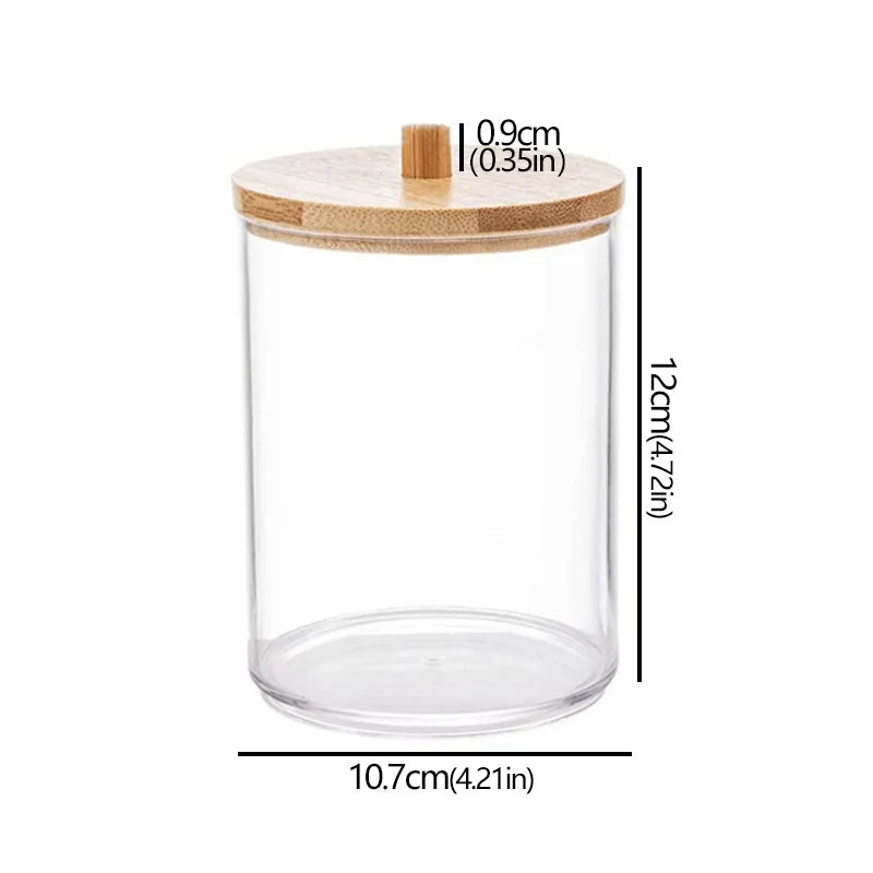 LUMMÉRAS Acryl Organizer Pot met Bamboe Deksel