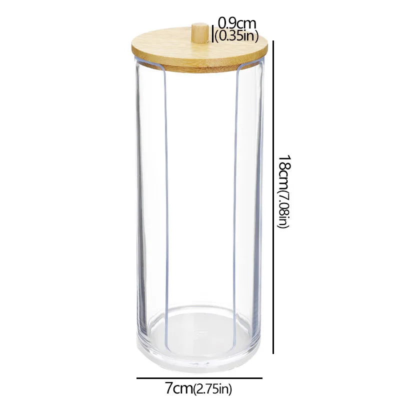 LUMMÉRAS Acryl Organizer Pot met Bamboe Deksel