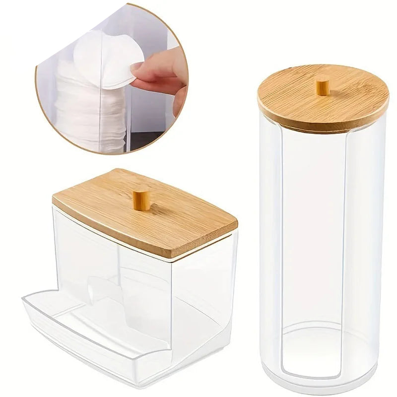 LUMMÉRAS Acryl Organizer Pot met Bamboe Deksel