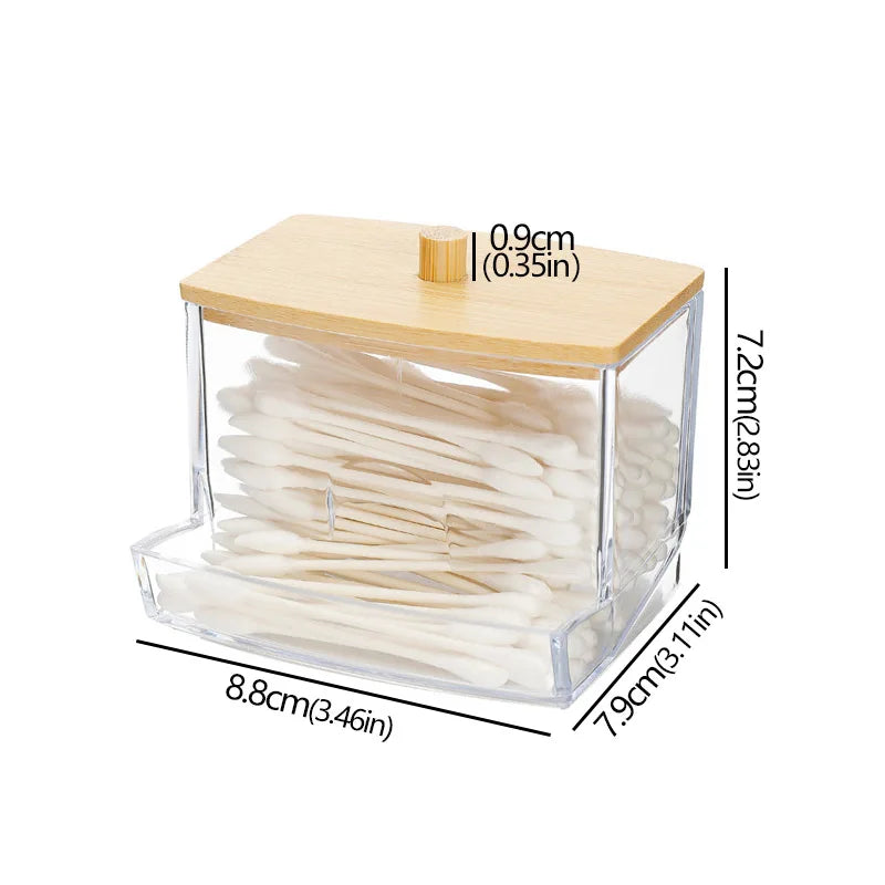 LUMMÉRAS Acryl Organizer Pot met Bamboe Deksel