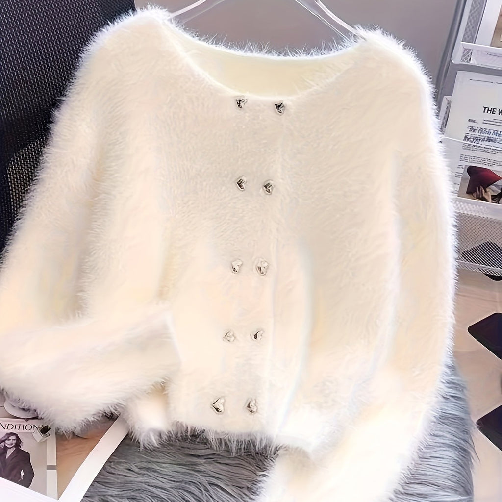 LUMMÉRAS Faux Mink Soft Knit Sweater